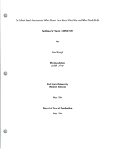 An Honors Thesis (HONR 499) by Thesis Advisor