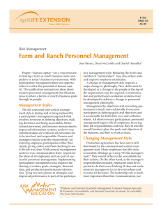 Farm and Ranch Personnel Management Risk Management