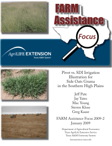 FARM Assistance Focus Pivot vs. SDI Irrigation