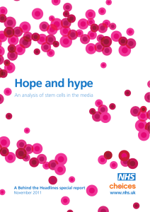 Hope and hype An analysis of stem cells in the media