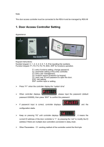 1. Door Access Controller Setting