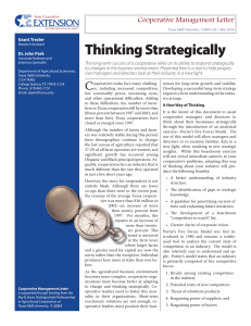 Thinking Strategically Cooperative Management Letter