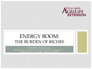 ENERGY BOOM: THE BURDEN OF RICHES