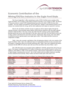 Economic Contribution of the Mining/Oil/Gas Industry in the Eagle Ford Shale