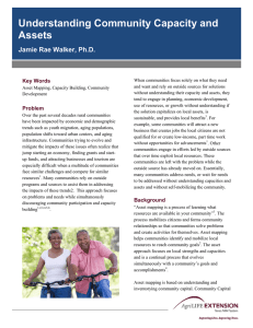 Understanding Community Capacity and Assets  Jamie Rae Walker, Ph.D.