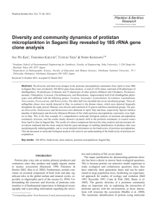 Diversity and community dynamics of protistan clone analysis
