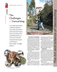 The Challenges Geocaching of