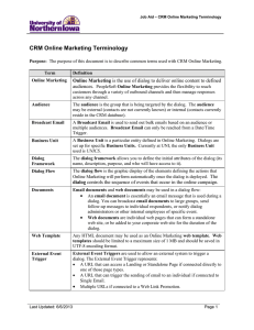 CRM Online Marketing Terminology audiences. Online Marketing