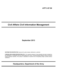 Civil Affairs Civil Information Management  ATP 3-57.50 September 2013