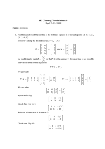 1S2 (Timoney) Tutorial sheet 19 [April 21–25, 2008] Name: Solutions