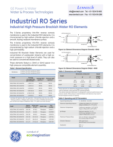 Industrial RO Series Industrial High Pressure Brackish Water RO Elements