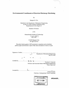 Environmental  Constituents  of Electrical  Discharge Machining