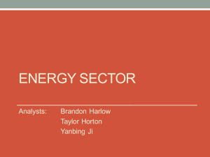 ENERGY SECTOR Analysts: Brandon Harlow Taylor Horton