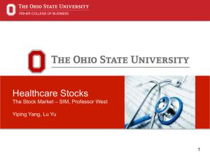 Healthcare Stocks The Stock Market – SIM, Professor West