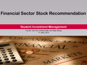 Financial Sector Stock Recommendation Student Investment Management 1