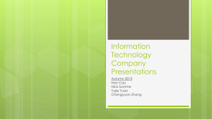 Information Technology Company Presentations