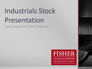 Industrials Stock Presentation Jason Kraynak and Wade Guzdanski
