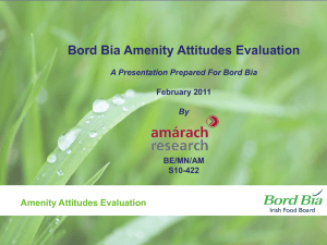 Bord Bia Amenity Attitudes Evaluation Amenity Attitudes Evaluation By