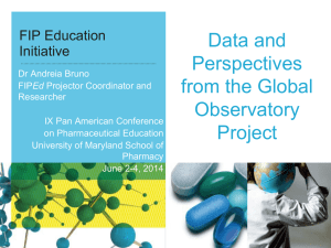 Data and Perspectives from the Global Observatory