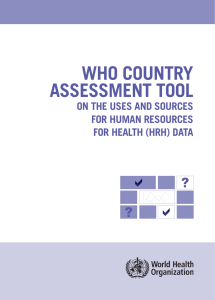 who country assessment tool on the uses and sources for human resources