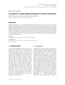 A model for social spatial behavior in virtual characters