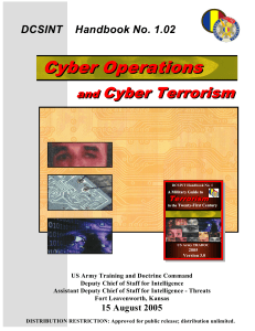 Cyber Operations Cyber Terrorism and DCSINT    Handbook No. 1.02
