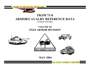 FKSM 71-8 ARMOR/CAVALRY REFERENCE DATA FXXI ARMOR DIVISION MAY 2004