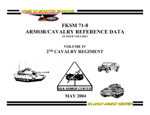 FKSM 71-8 ARMOR/CAVALRY REFERENCE DATA 2 CAVALRY REGIMENT