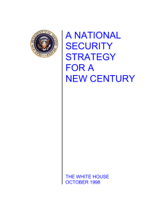 A NATIONAL SECURITY STRATEGY FOR A