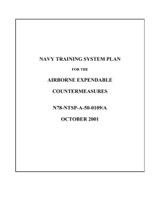 NAVY TRAINING SYSTEM PLAN AIRBORNE EXPENDABLE COUNTERMEASURES N78-NTSP-A-50-0109/A