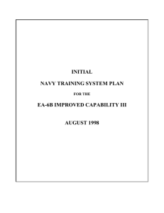 INITIAL NAVY TRAINING SYSTEM PLAN EA-6B IMPROVED CAPABILITY III AUGUST 1998