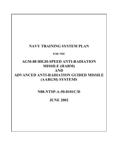NAVY TRAINING SYSTEM PLAN AGM-88 HIGH-SPEED ANTI-RADIATION MISSILE (HARM) AND