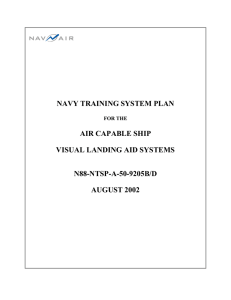 NAVY TRAINING SYSTEM PLAN AIR CAPABLE SHIP VISUAL LANDING AID SYSTEMS