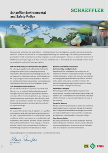 Schaeffler Environmental and Safety Policy