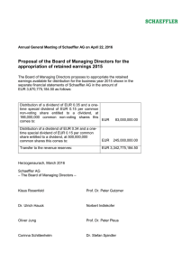 Proposal of the Board of Managing Directors for the