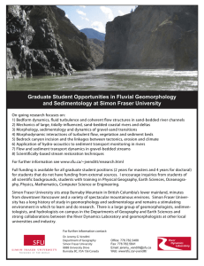 Graduate Student Opportunities in Fluvial Geomorphology