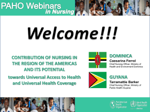 DOMINICA CONTRIBUTION OF NURSING IN THE REGION OF THE AMERICAS AND ITS POTENTIAL