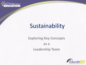 Sustainability Exploring Key Concepts as a Leadership Team