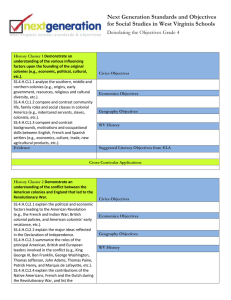 Next Generation Standards and Objectives Deisolating the Objectives Grade 4