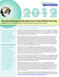 2012 Extended Professional Development in Project-Based Learning