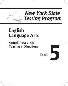 5 English Language Arts Grade