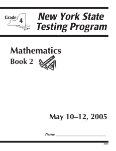 Mathematics Book 2 May 10–12, 2005 Name  _____________________________