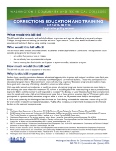 CORRECTIONS  EDUCATION AND TRAINING What would this bill do?