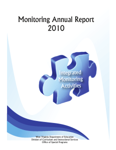 Monitoring Annual Report 2010 Integrated Monitoring