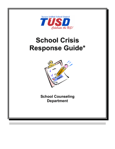 School Crisis Response Guide*  School Counseling