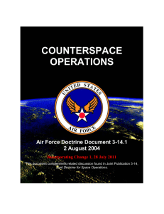 COUNTERSPACE OPERATIONS  Air Force Doctrine Document 3-14.1