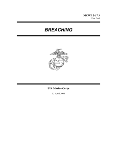 BREACHING MCWP 3-17.3 U.S. Marine Corps 12 April 2000