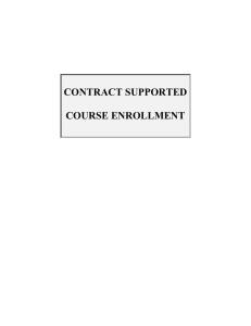 CONTRACT SUPPORTED  COURSE ENROLLMENT