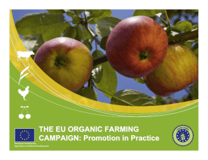 THE EU ORGANIC FARMING CAMPAIGN: Promotion in Practice