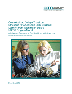 Contextualized College Transition Strategies for Adult Basic Skills Students: